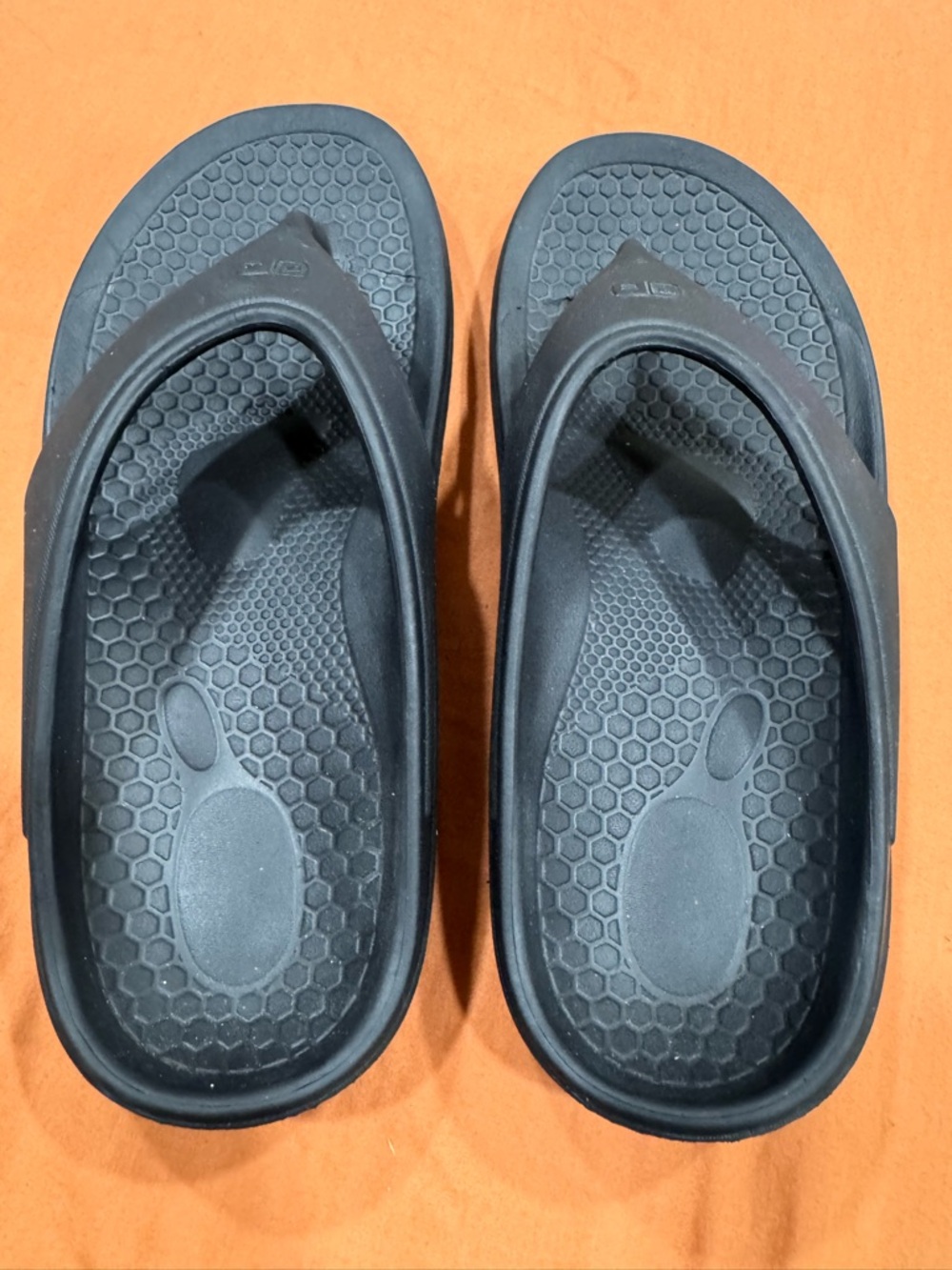 Spenco Fusion 2 Orthotic Flip Flops Black Comfort Sandals Arch Support Men/Women